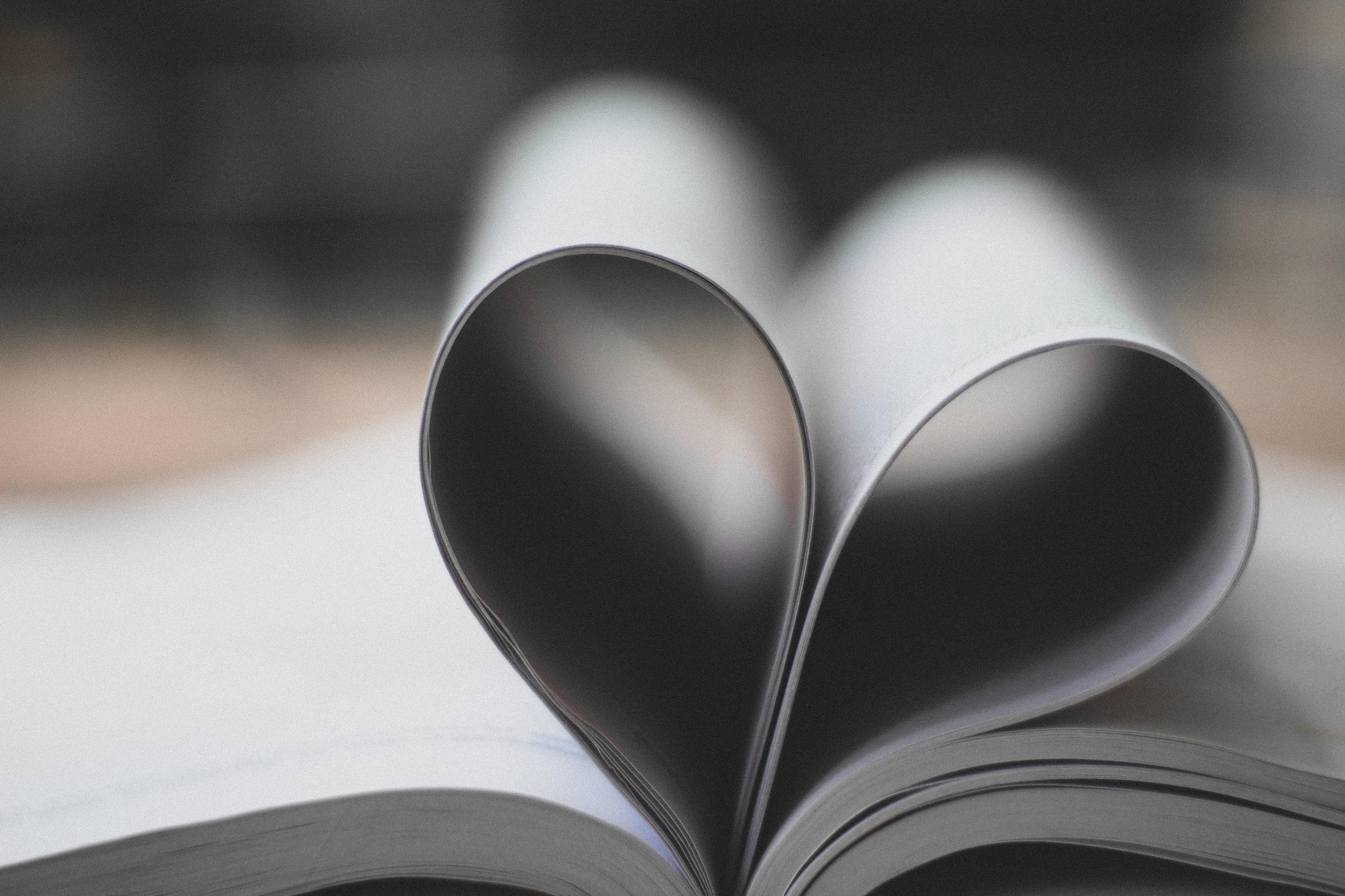 Book in the shape of a heart